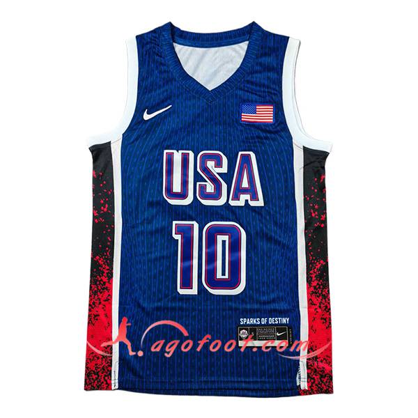 Maillot USA (TATUM #10) 2024/25 Bleu/Rouge/Noir