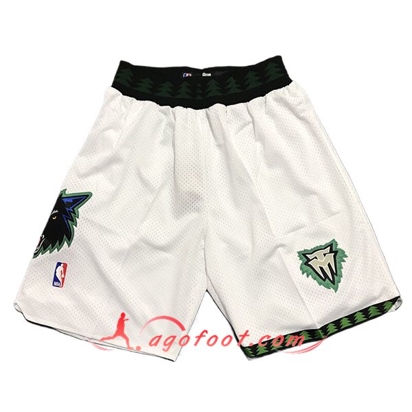 Shorts NBA Minnesota Timberwolves 2024/25 Blanc -02