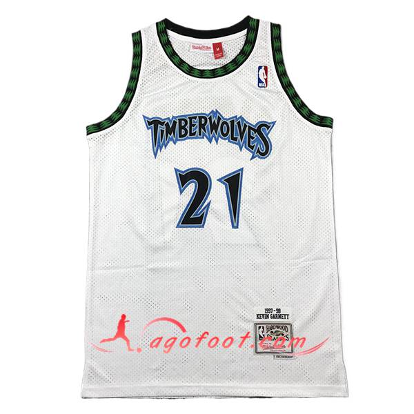Maillot Minnesota Timberwolves (GARNETT #21) 2024/25 Blanc/Vert
