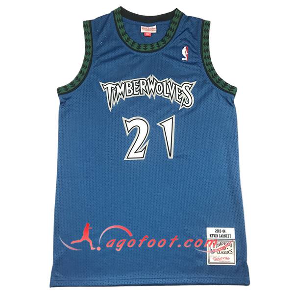 Maillot Minnesota Timberwolves (GARNETT #21) 2024/25 Bleu/Vert -04