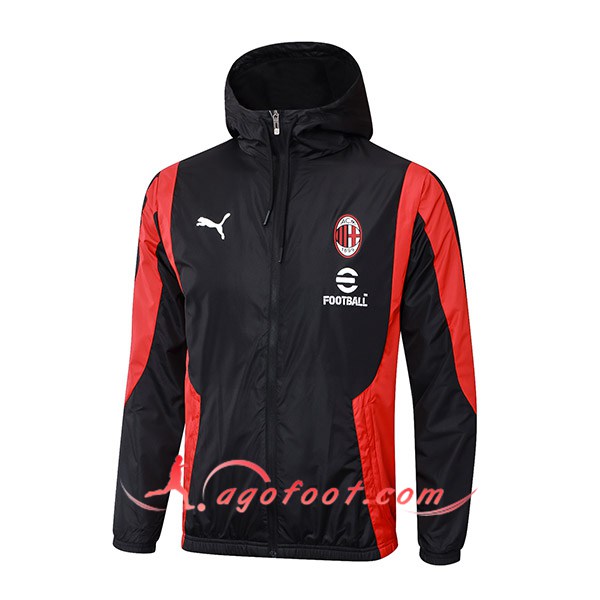 Coupe-Vent Milan AC Noir/Rouge 2024/2025 -02