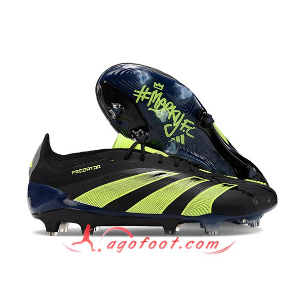 Adidas Chaussures de Foot Predator Elite FG Noir/Vert