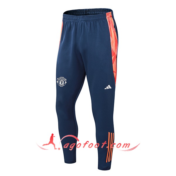 Pantalon Foot Manchester United Bleu/Orange 2024/2025 -02