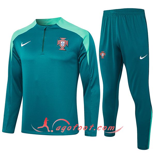 Ensemble Survetement de Foot Portugal Vert 2024/2025 -02