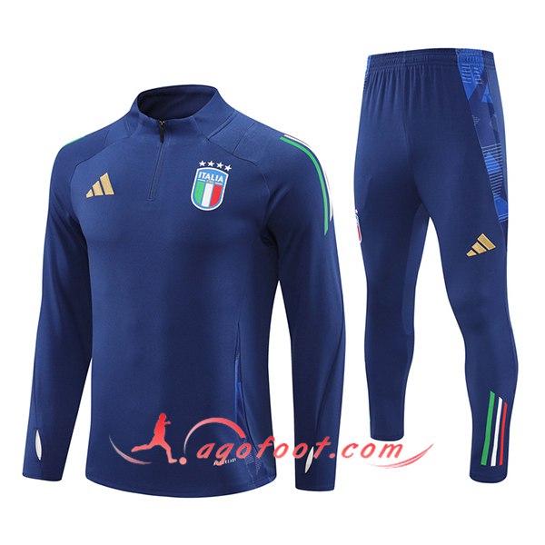 Ensemble Survetement de Foot Italie Bleu Royal 2024/2025 -04