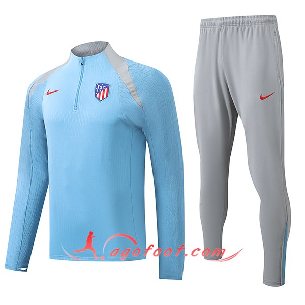 Ensemble Survetement de Foot Atletico Madrid Bleu Clair 2024/2025 -02