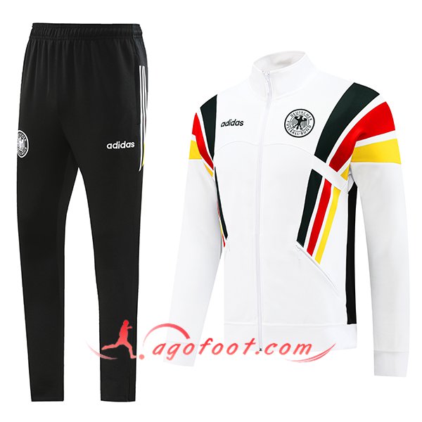 Ensemble Survetement de Foot Veste Foot Allemagne Blanc 2024/2025 -02