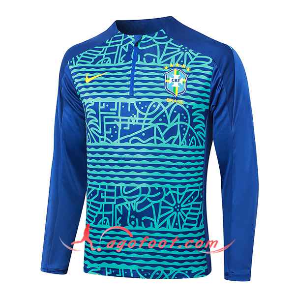 Sweatshirt Training Brésil Bleu 2024/2025