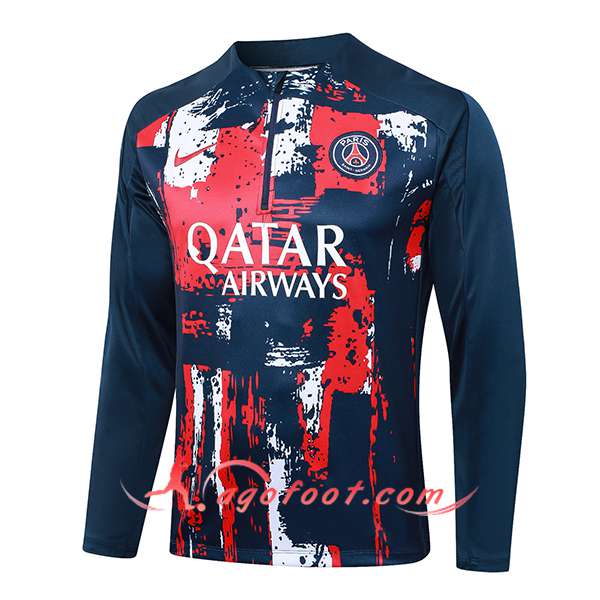 Sweatshirt Training PSG Rouge/Bleu/Blanc 2024/2025