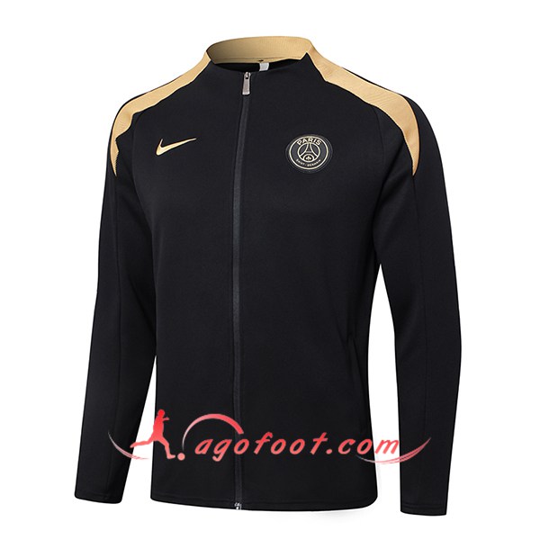 Veste Foot PSG Noir/Jaune 2024/2025