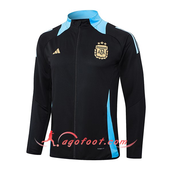 Veste Foot Argentin Noir/Bleu 2024/2025