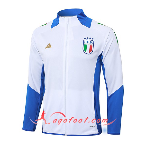Veste Foot Italie Blanc/Bleu 2024/2025 -02