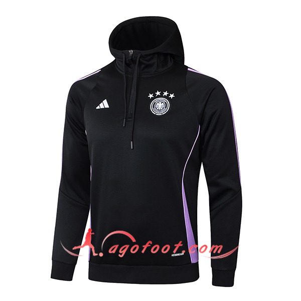 Veste A Capuche Allemagne Noir/Pourpre 2024/2025