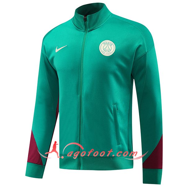 Veste Foot PSG Vert/Rouge 2024/2025