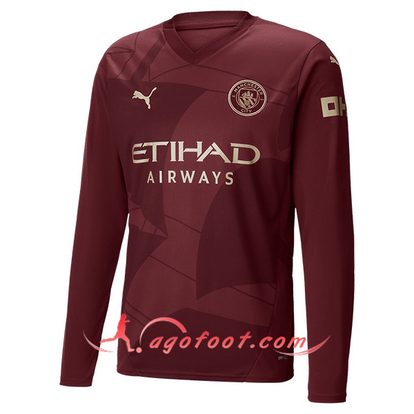 Nouveau Maillot de Foot Manchester City Third Manches Longues 2024/2025