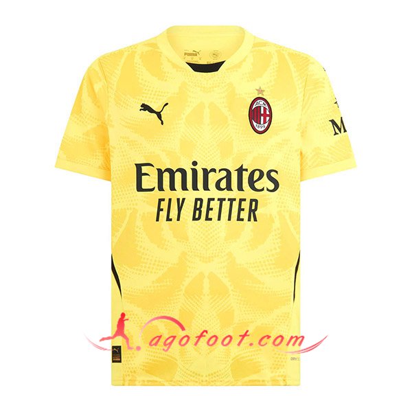 Maillot de Foot Milan AC Gardien De But Jaune 2024/2025