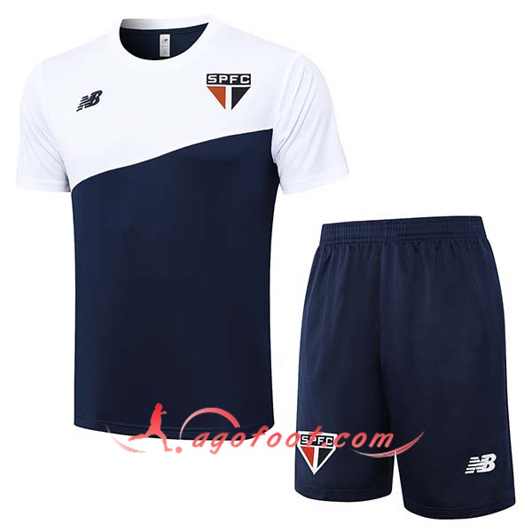 Ensemble Training T-Shirts Sao Paulo FC Blanc/Bleu 2024/2025