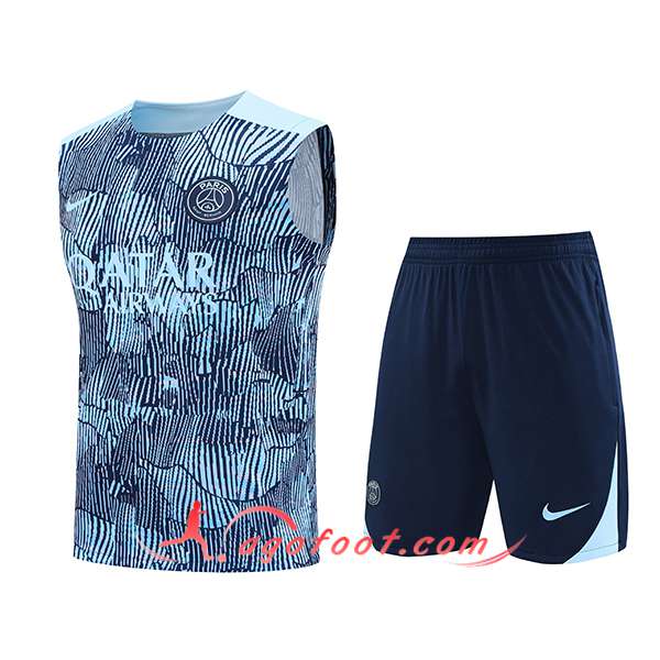 Ensemble Training Debardeur PSG Bleu/Noir 2024/2025