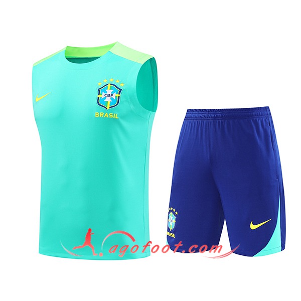 Ensemble Training Debardeur Brésil Vert 2024/2025