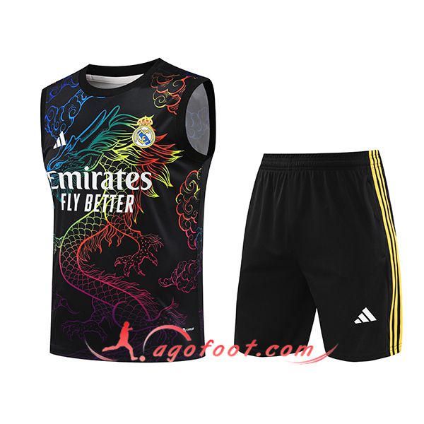 Ensemble Training Debardeur Real Madrid Noir 2024/2025