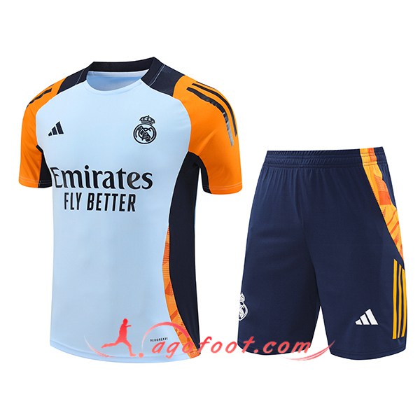 Ensemble Training T-Shirts Real Madrid Bleu/Orange 2024/2025