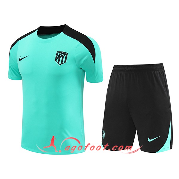 Ensemble Training T-Shirts Atletico Madrid Vert/Noir 2024/2025