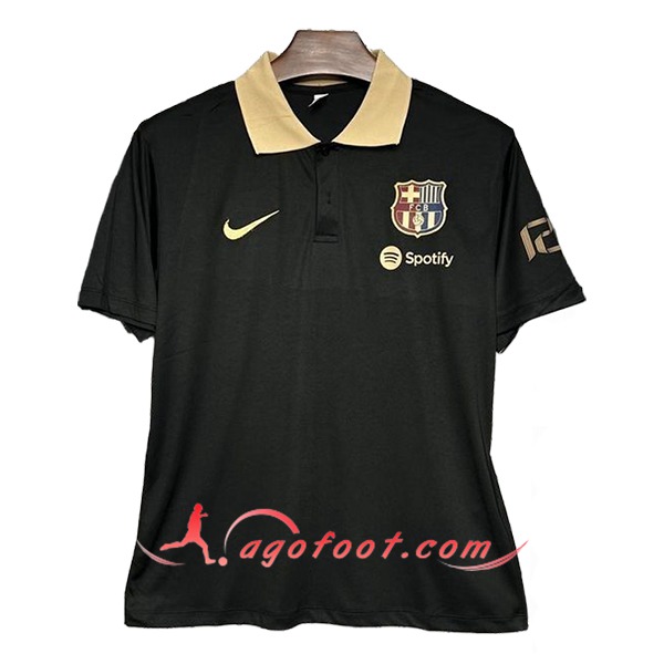 Polo Foot FC Barcelone Noir/Jaune 2024/2025