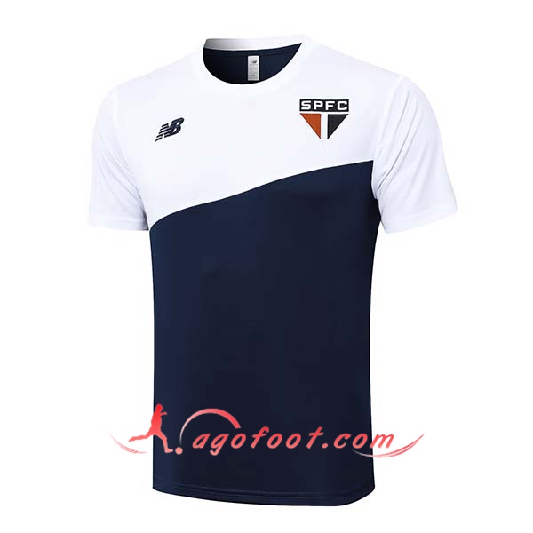 Training T-Shirts Sao Paulo FC Blanc/Bleu 2024/2025
