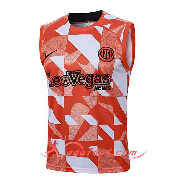 Training Debardeur Inter Milan Orange/Blanc 2024/2025