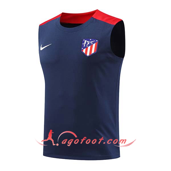 Training Debardeur Atletico Madrid Bleu/Rouge 2024/2025