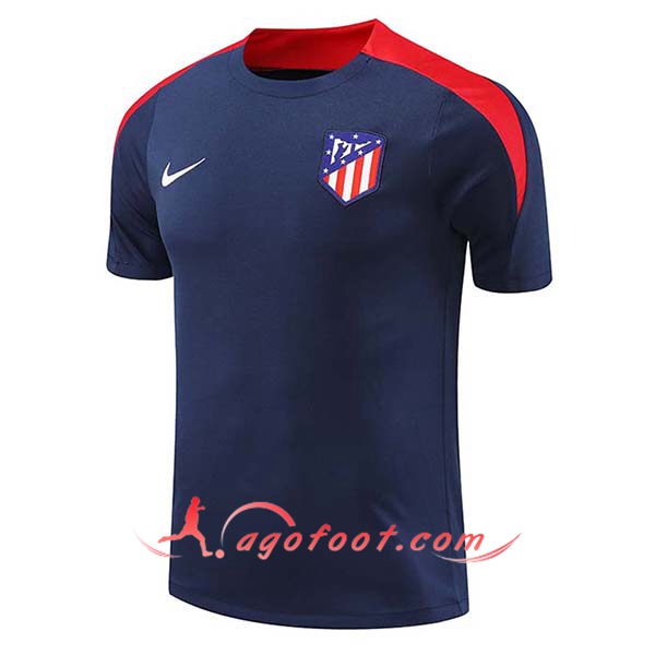 Training T-Shirts Atletico Madrid Bleu/Rouge 2024/2025