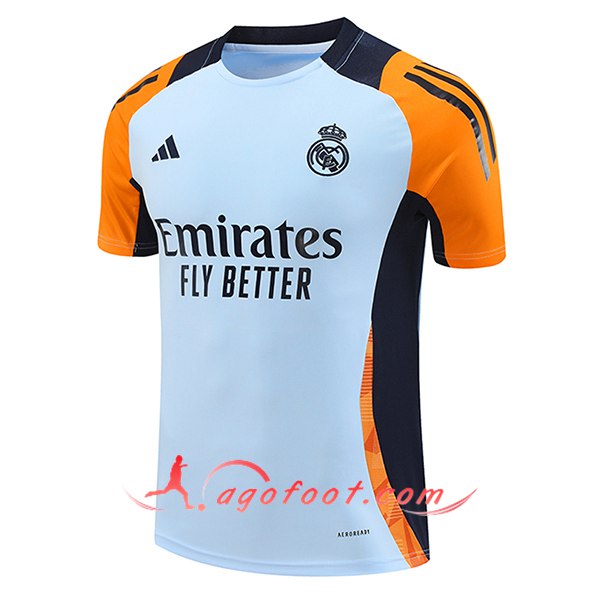 Training T-Shirts Real Madrid Bleu/Orange 2024/2025