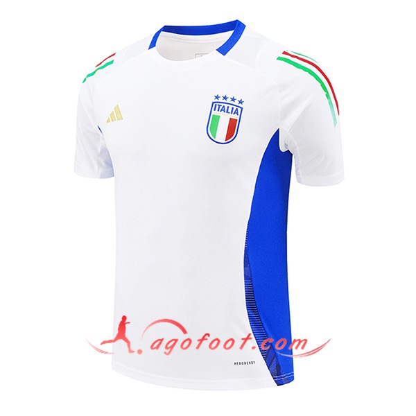 Training T-Shirts Italie Blanc/Bleu 2024/2025