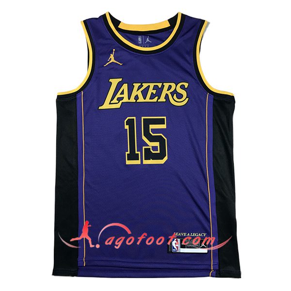 Maillot Los Angeles Lakers (REAVES #15) 2024/25 Pourpre/Noir/Jaune -02