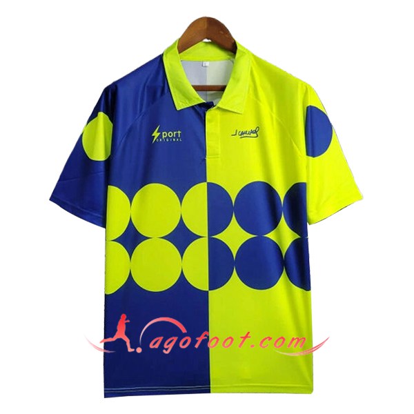 Maillot de Foot Mexique Retro Gardien De But Vert/Bleu