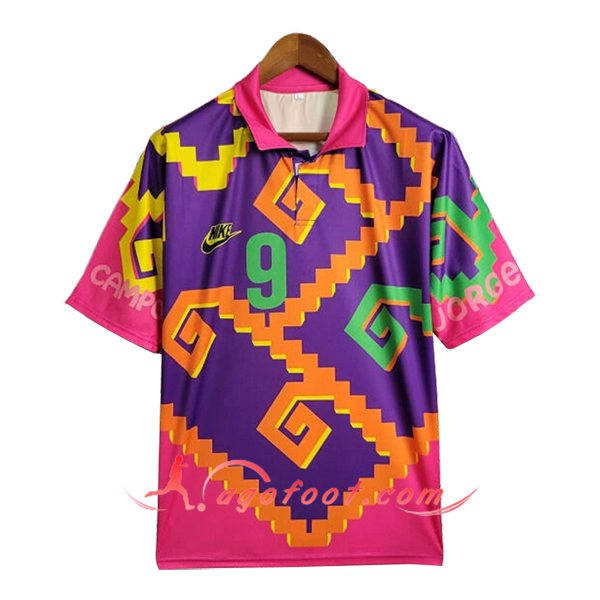 Maillot de Foot Mexique Retro Gardien De But Pourpre/Rose