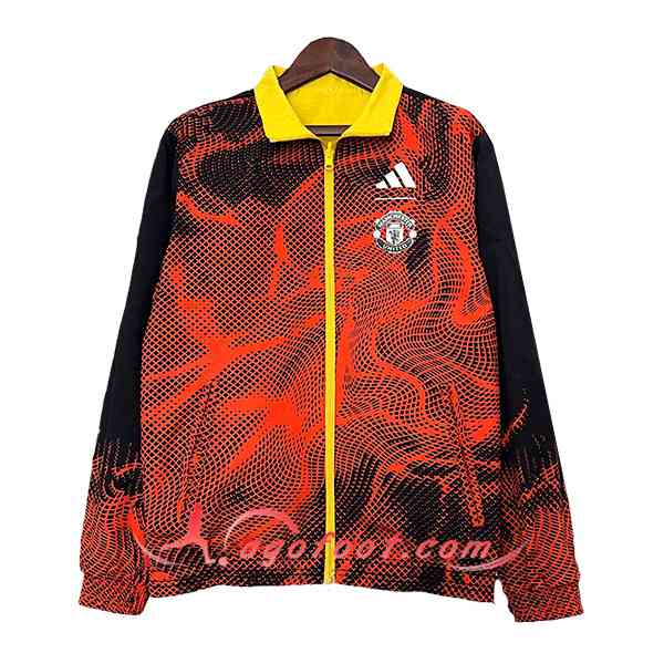 Coupe-Vent Manchester United Rouge/Jaune 2024/2025