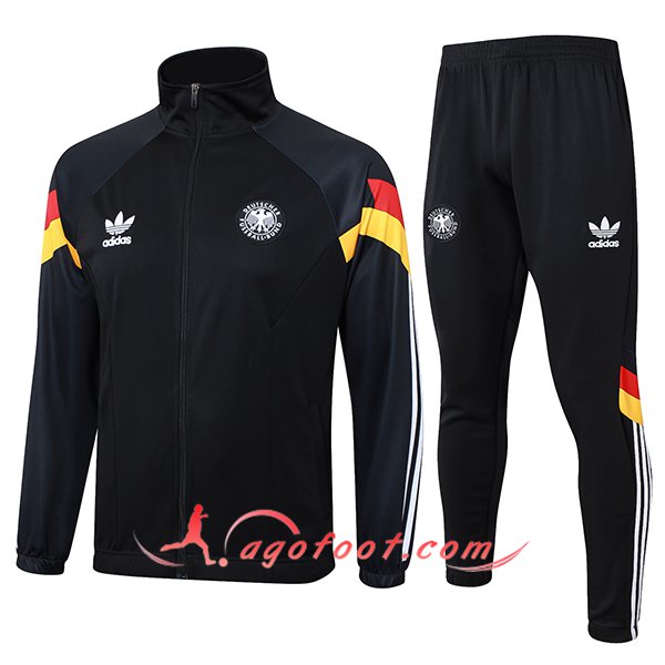 Ensemble Survetement de Foot Veste Allemagne Noir 2024/2025