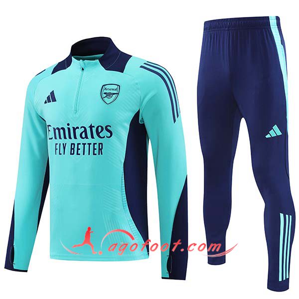 Ensemble Survetement de Foot Arsenal Bleu 2024/2025 -03