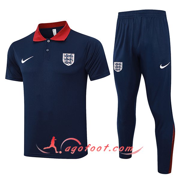 Ensemble Polo Foot Angleterre Bleu Royal 2024/2025