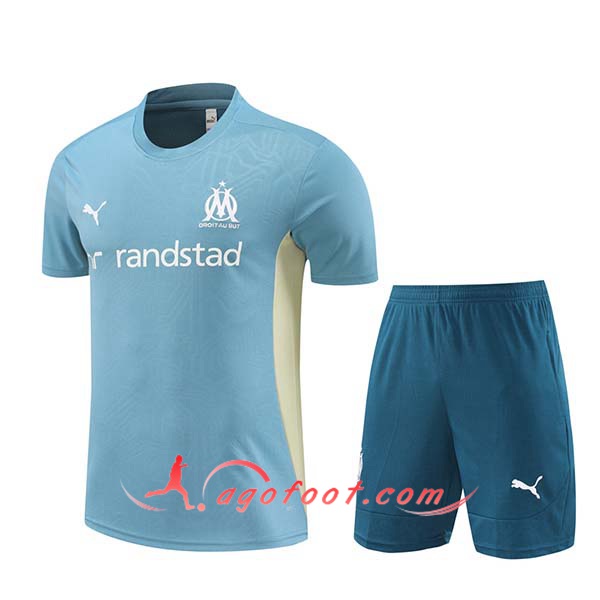 Ensemble Training T-Shirts Marseille Vert/Blanc 2024/2025