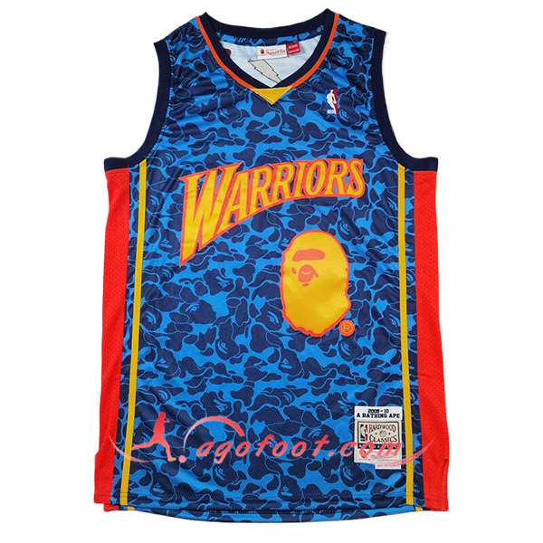 Maillot Golden State Warriors (BAPE #93) 2024/25 Bleu/Jaune/Rouge