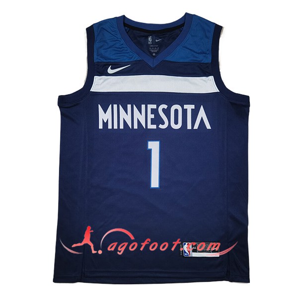 Maillot Minnesota Timberwolves (EDWARDS #1) 2024/25 Bleu Foncé
