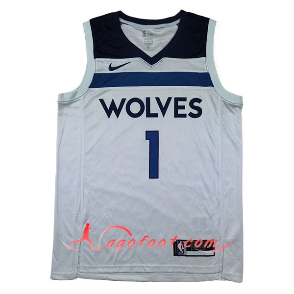 Maillot Minnesota Timberwolves (EDWARDS #1) 2024/25 Blanc/Bleu