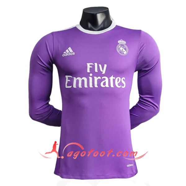 Maillot de Foot Real Madrid Retro Exterieur Manches Longues 2014/2015