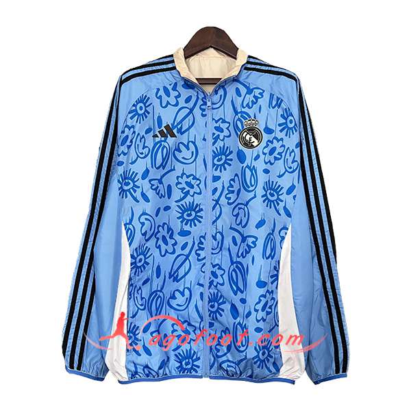 Coupe-Vent Real Madrid Bleu/Blanc 2024/2025