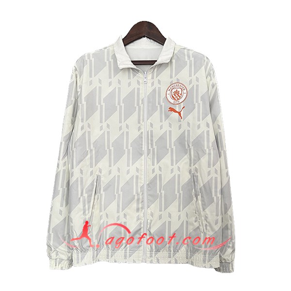 Coupe-Vent Manchester City Blanc/Gris 2024/2025
