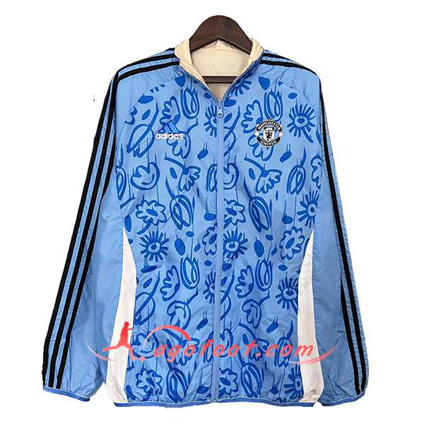 Coupe-Vent Manchester United Bleu/Blanc 2024/2025