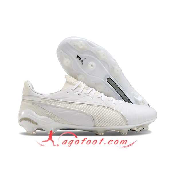 PUMA Chaussures de Foot KING FG/AG Blanc