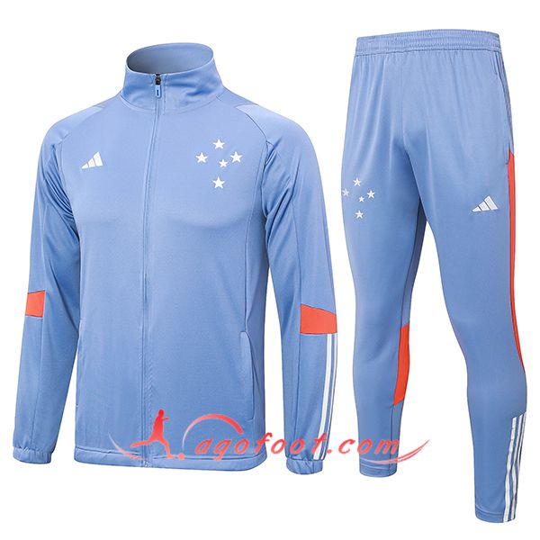 Ensemble Survetement de Foot Veste Foot Cruzeiro Gris/Orange 2024/2025